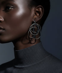 SPIRALINA Titanium Earrings