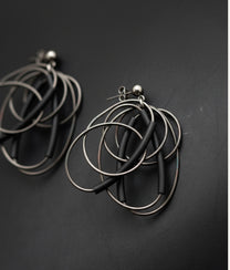 SPIRALINA Titanium Earrings