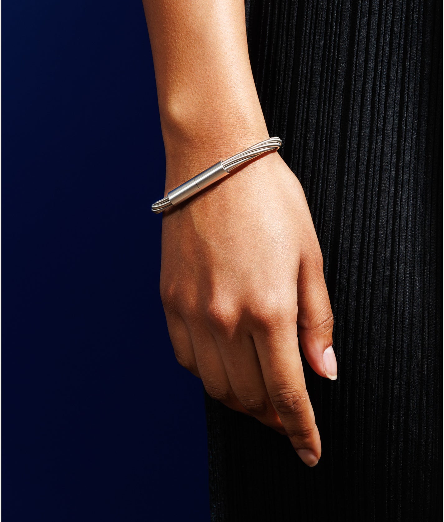 Spring Kabel Silver Bracelet