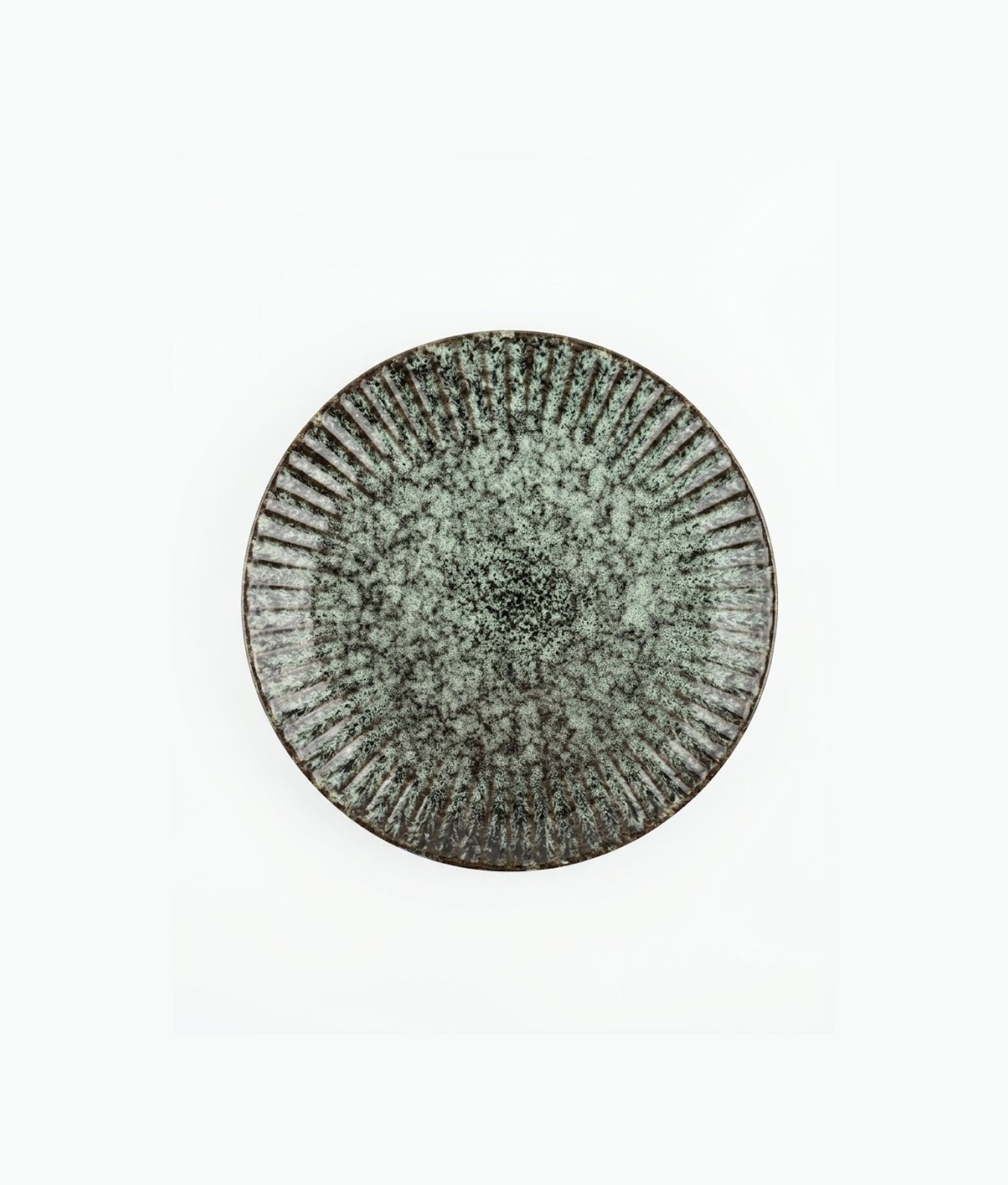 Light Petrol Black Stoneware Cake Plate
