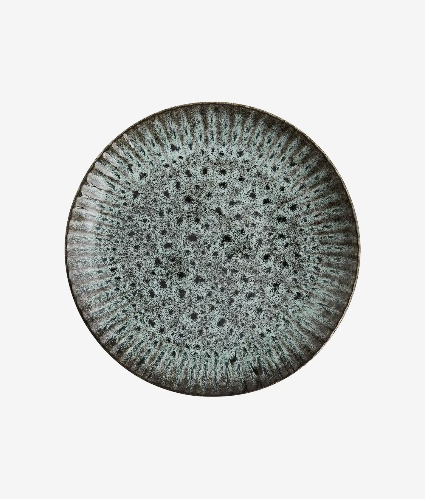 Light Petrol Black Stoneware Lunch Plate