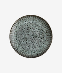 Light Petrol Black Stoneware Lunch Plate