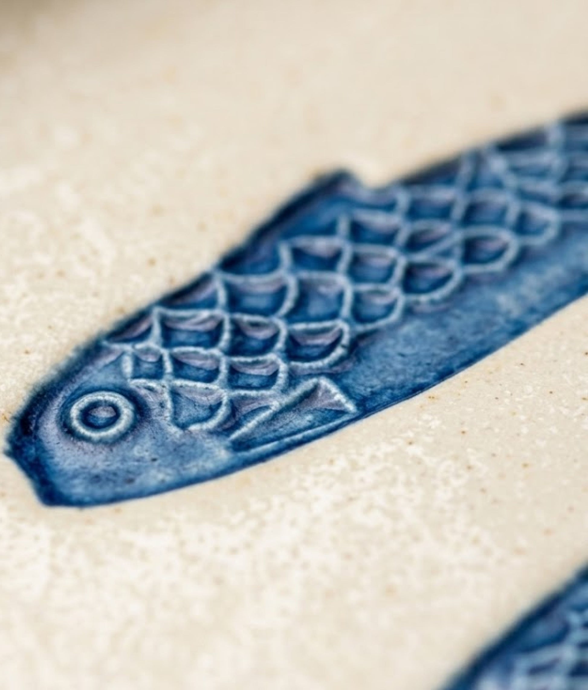 Blue Fishes Stoneware Oven Dish