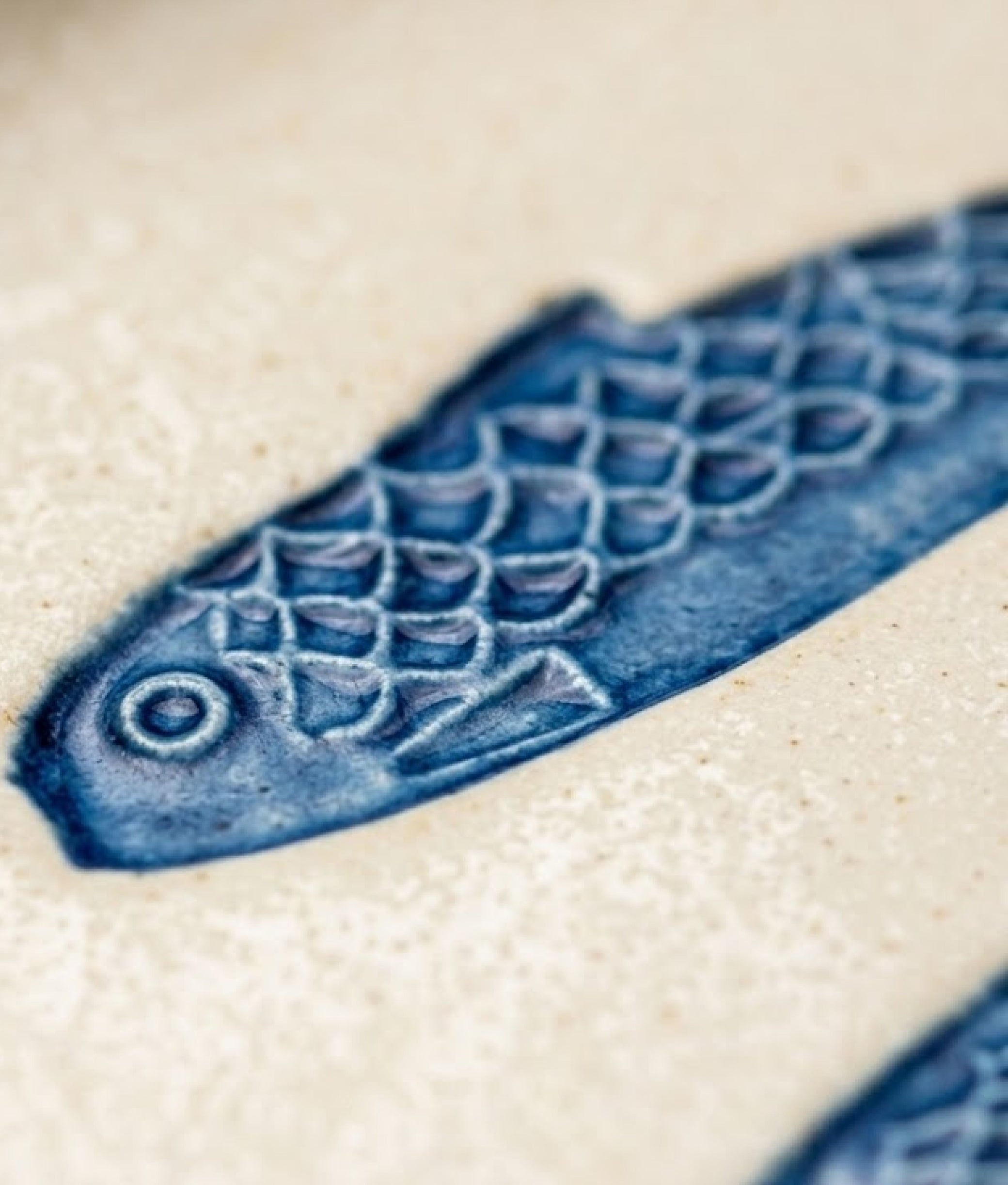 Blue Fishes Stoneware Oven Dish