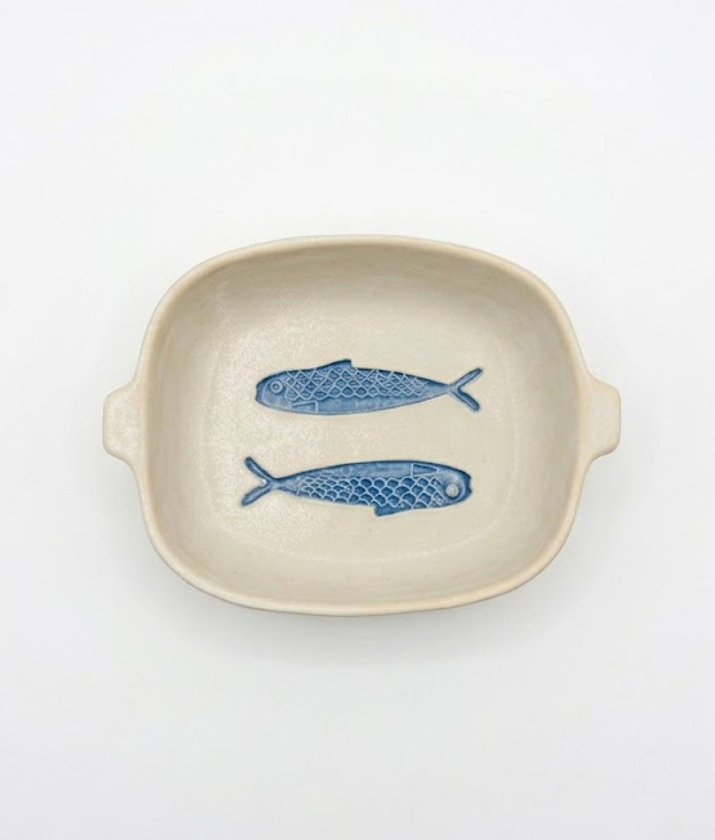 Blue Fishes Stoneware Oven Dish