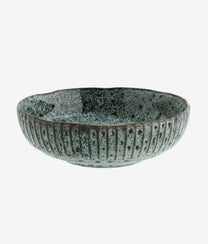 Light Petrol Black Stoneware Serving Bowl