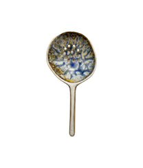 Mustard Blue Stoneware Serving Spoon