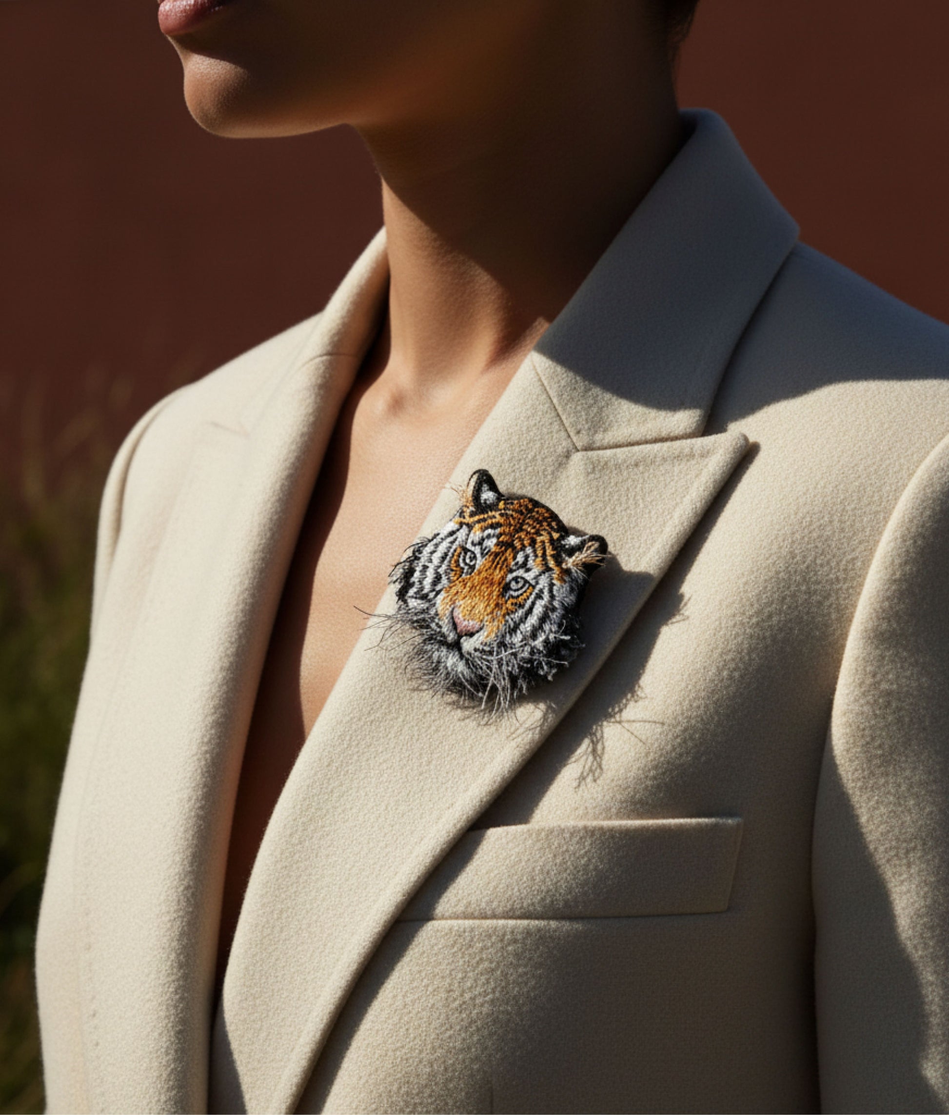 Sumatra Tiger Brooch Pin