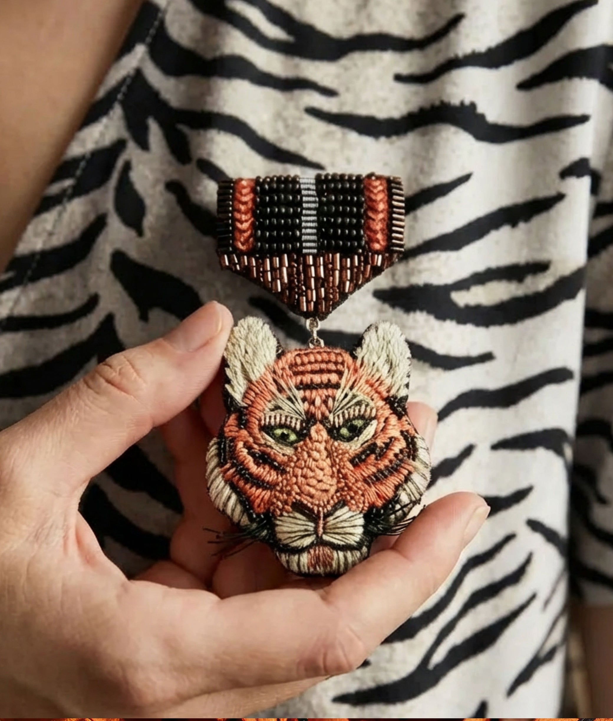 Tiger Honor Medal Brooch