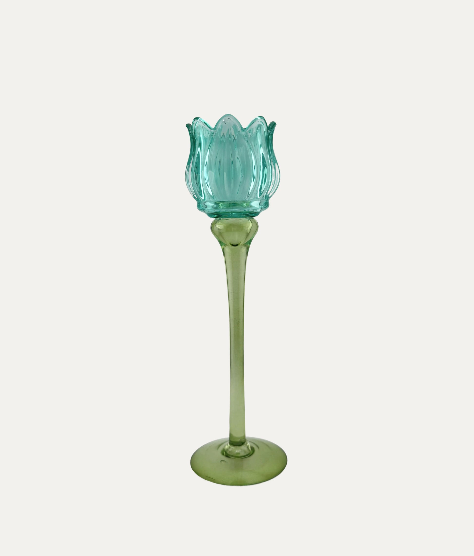 Blue Tulip Tea Candle Holder