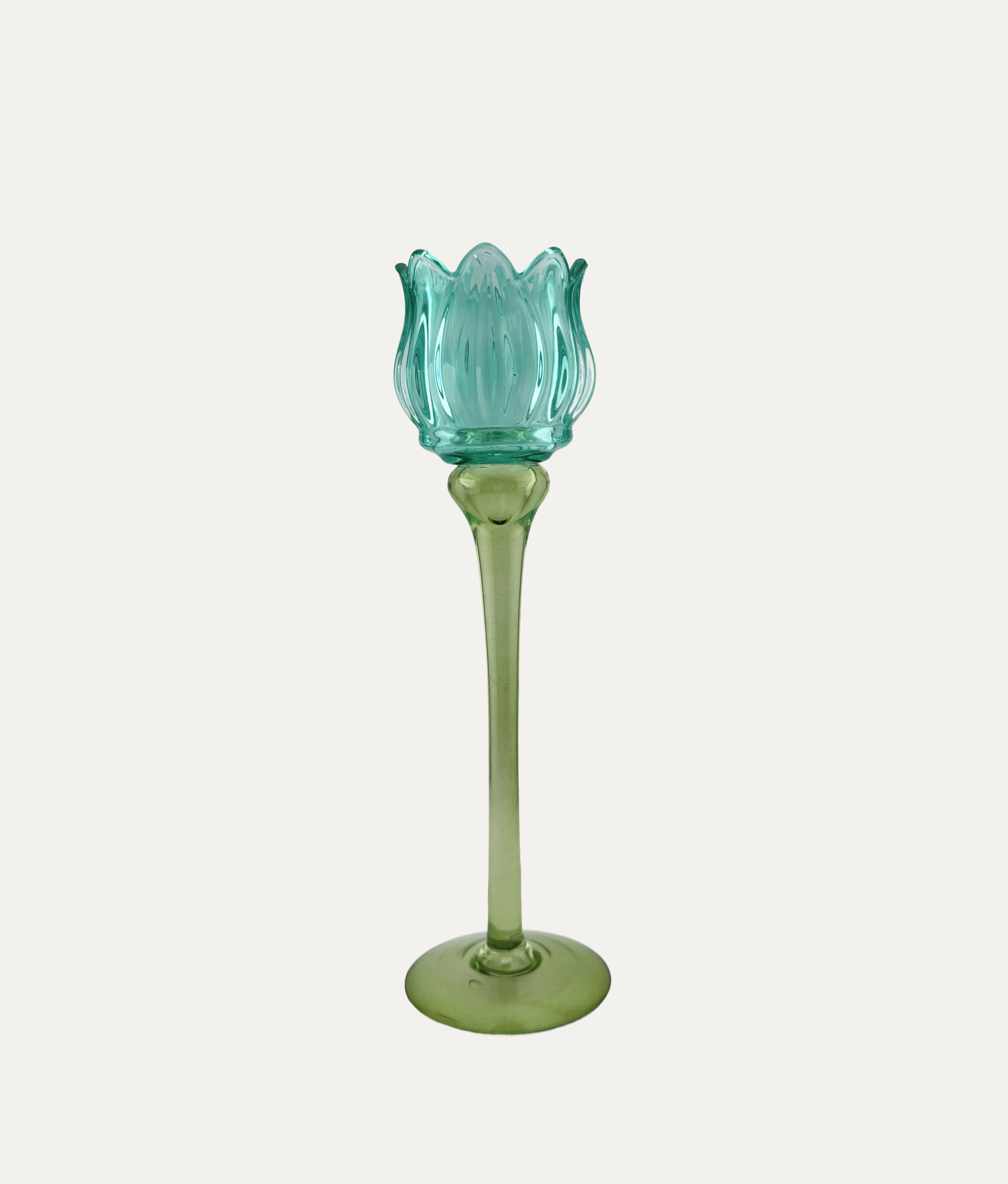 Blue Tulip Tea Candle Holder