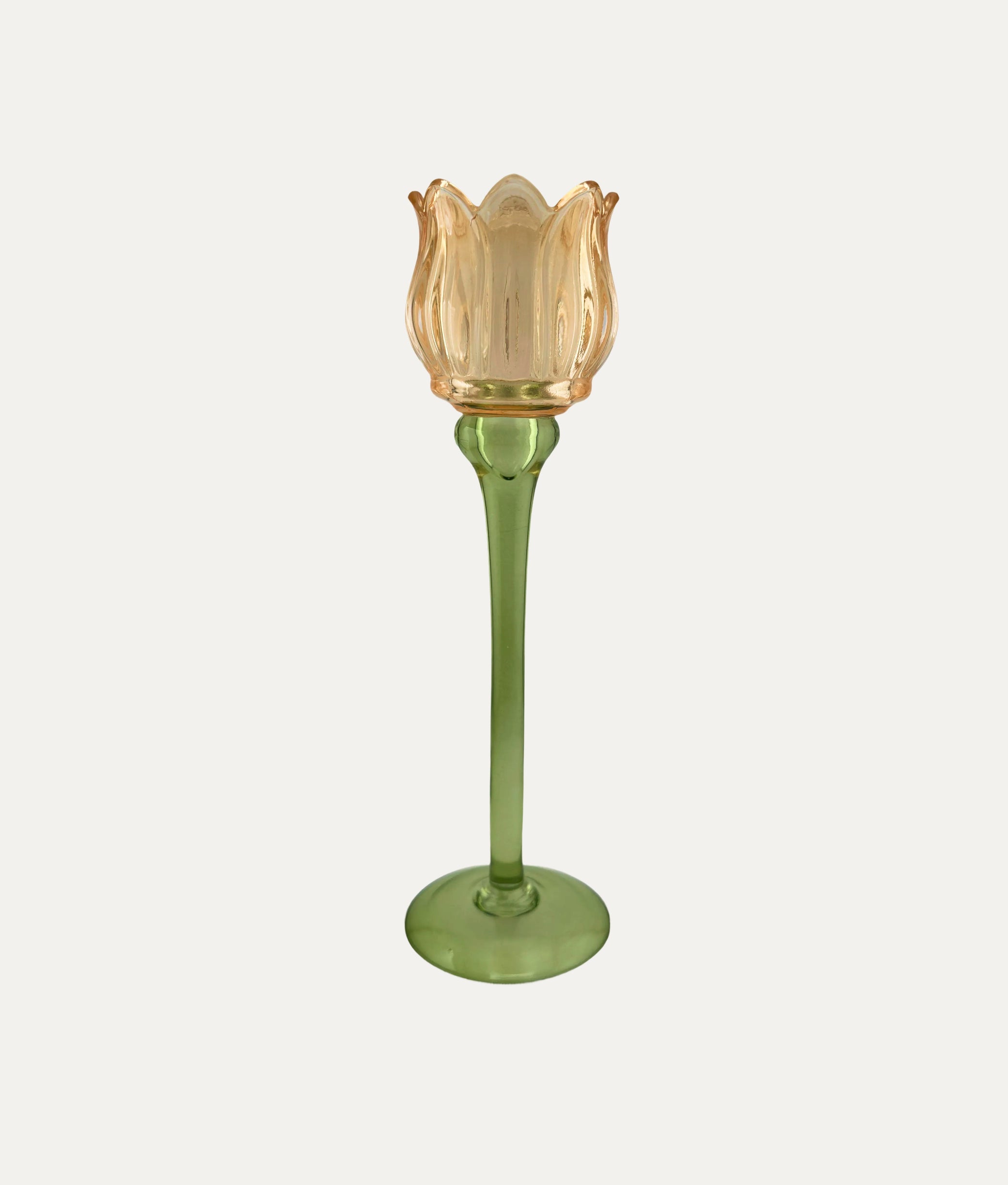 Orange Tulip Tea Candle Holder
