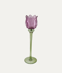 Purple Tulip Tea Candle Holder