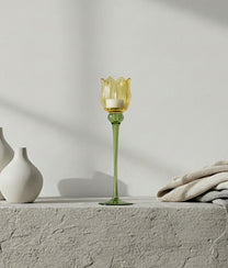 Yellow Tulip Tea Candle Holder