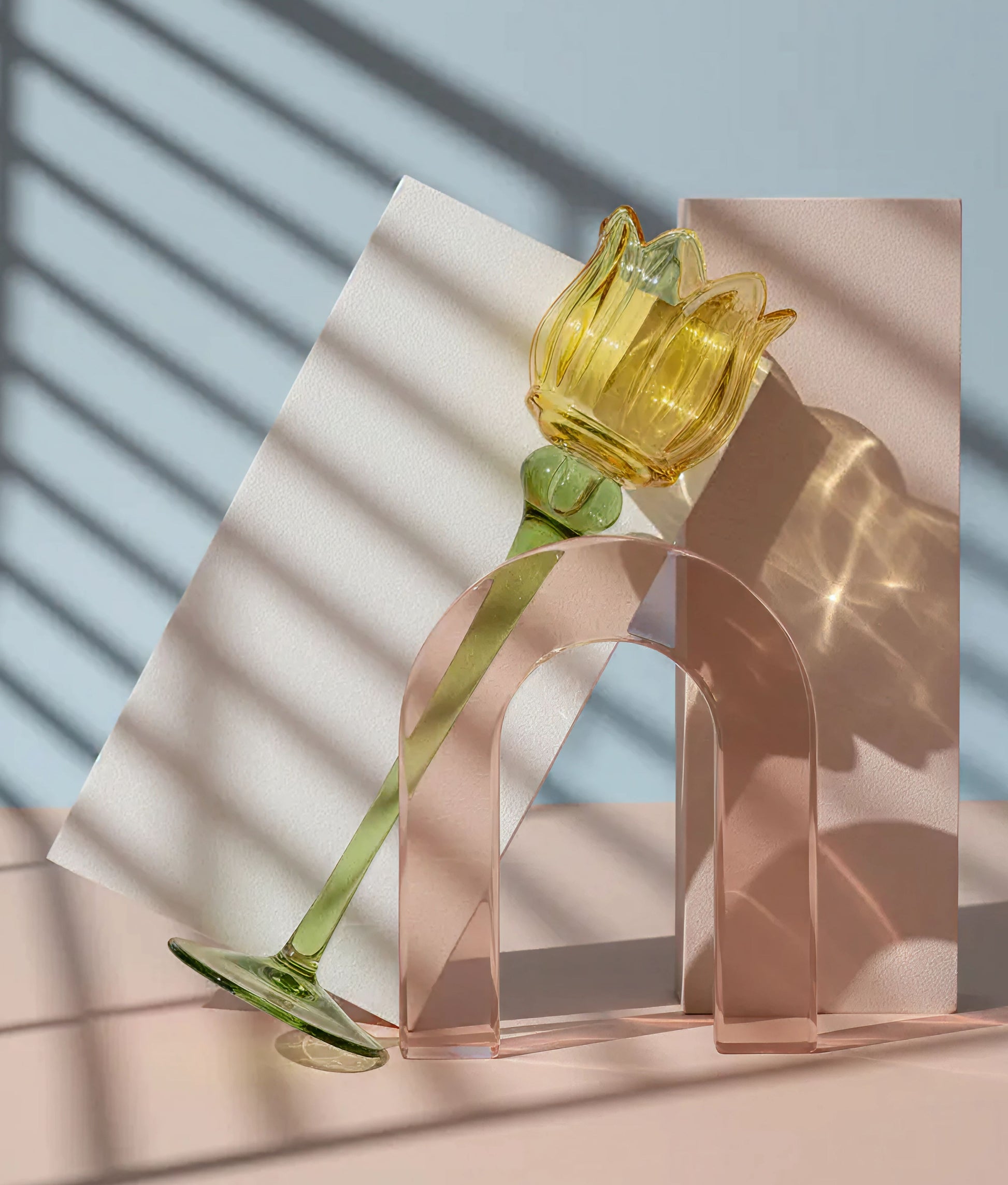 Yellow Tulip Tea Candle Holder