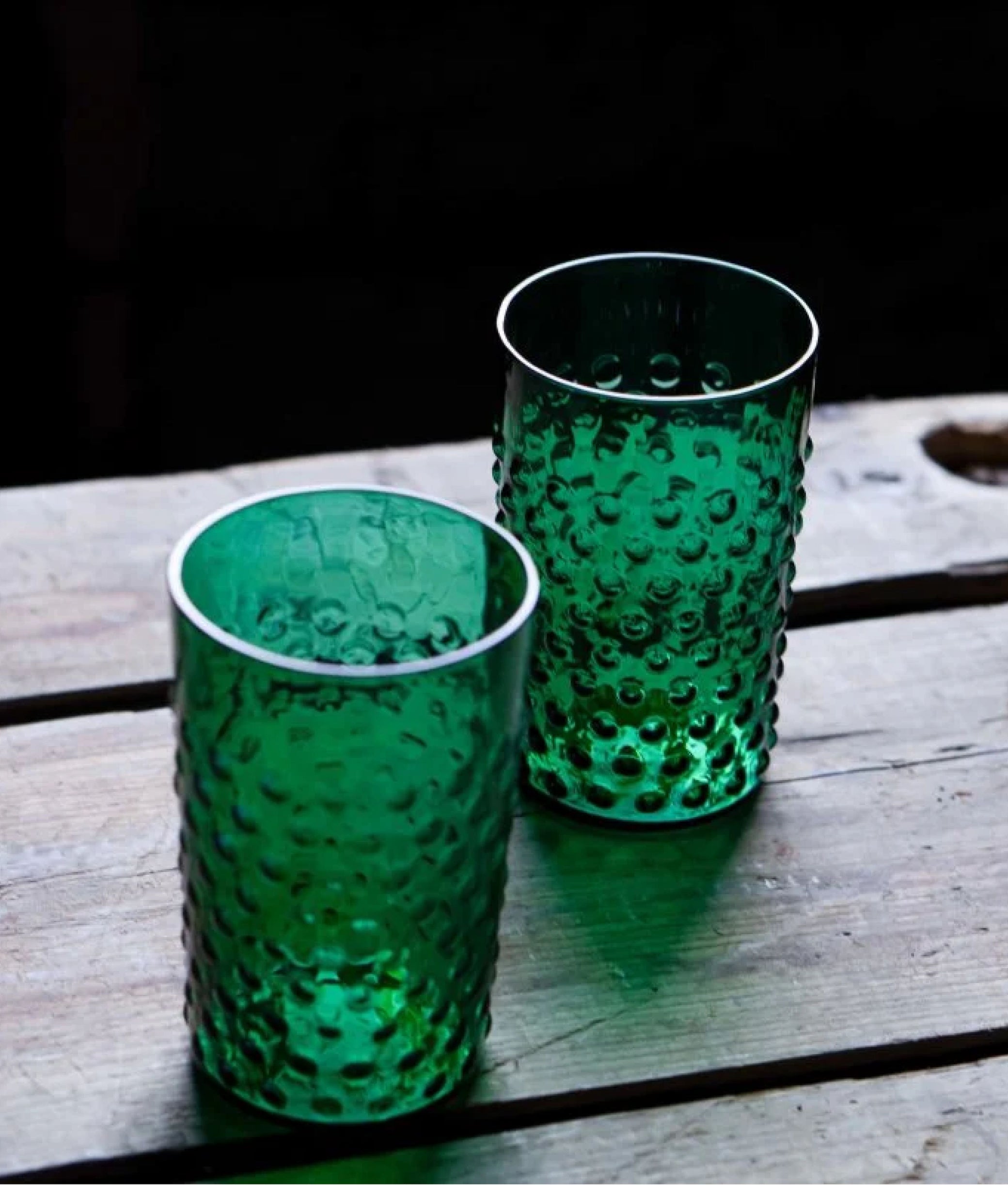 Dark Green Tumblers Set of 6