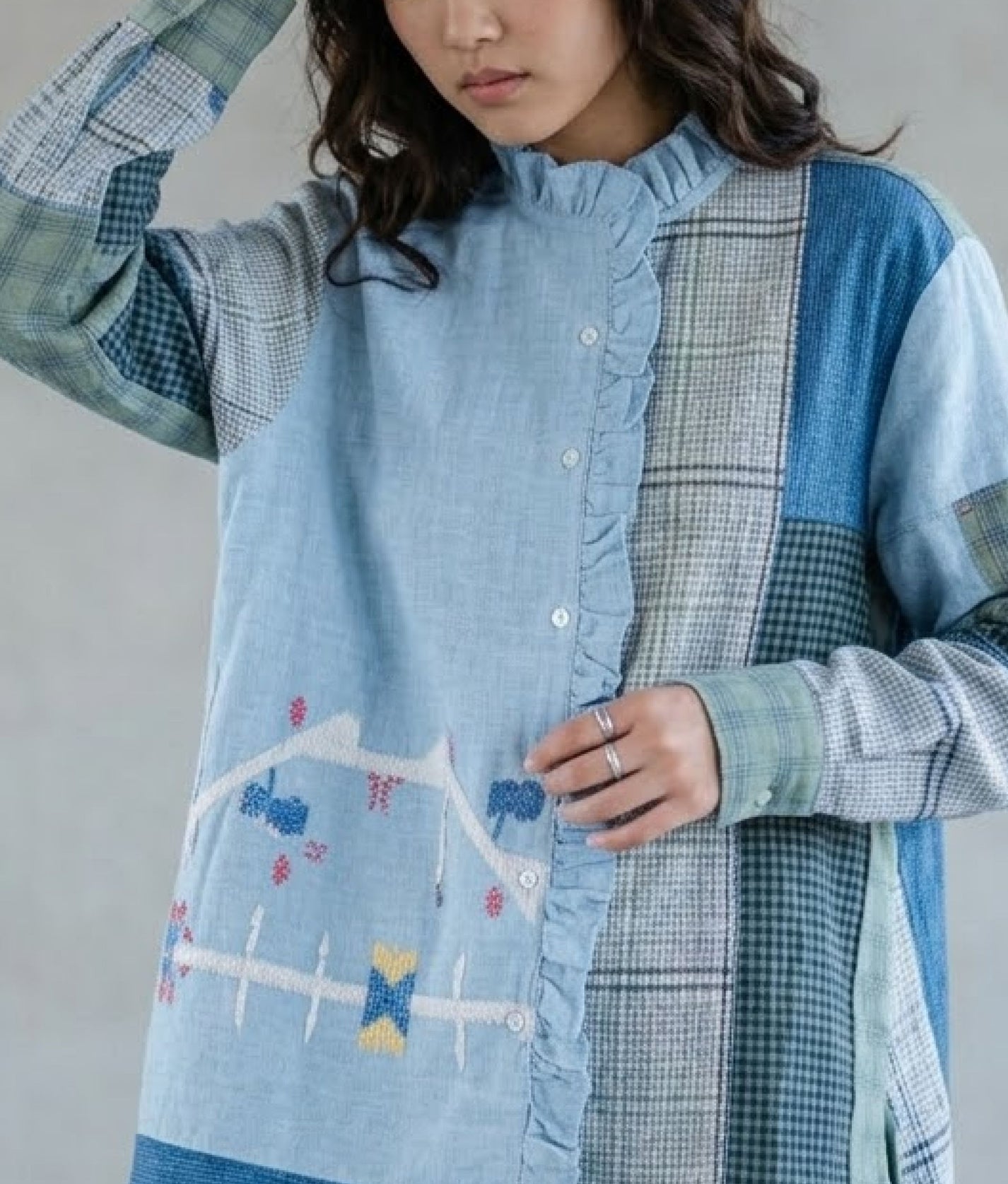 Multi Blue Udaipur Blouse