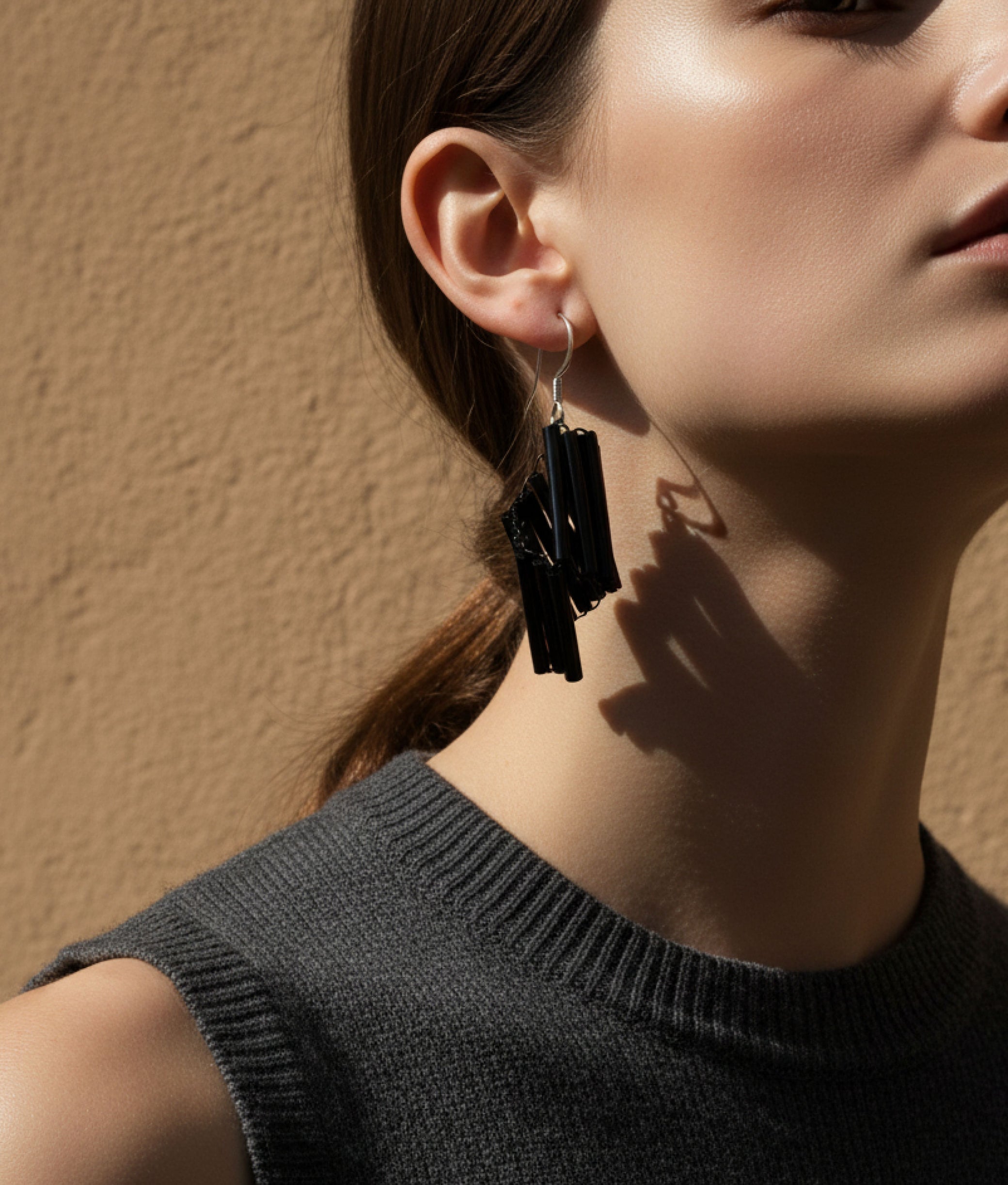 VELA VETRO 1 Black Earrings