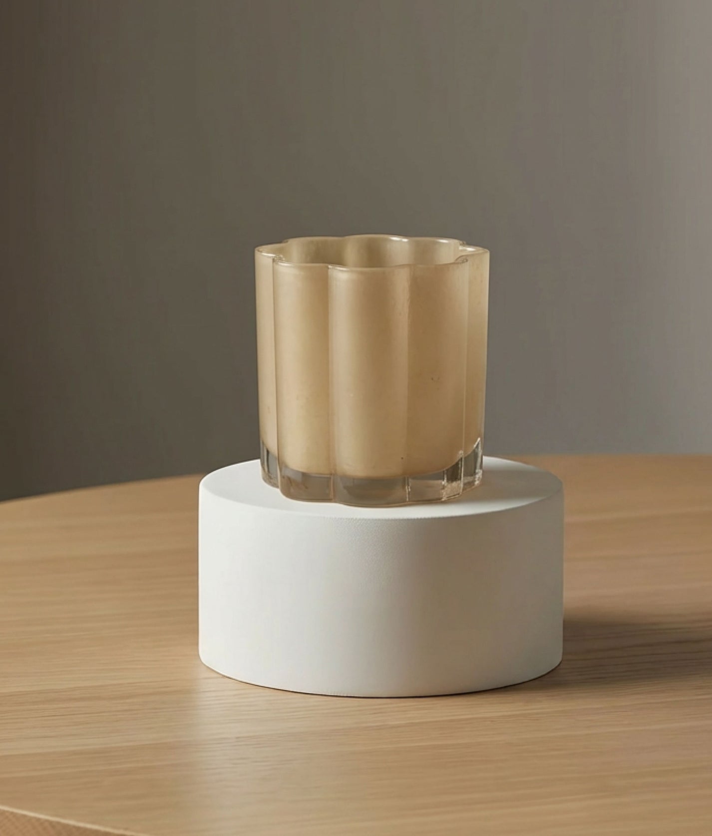 Clara Beige Votive Candle Holder Large