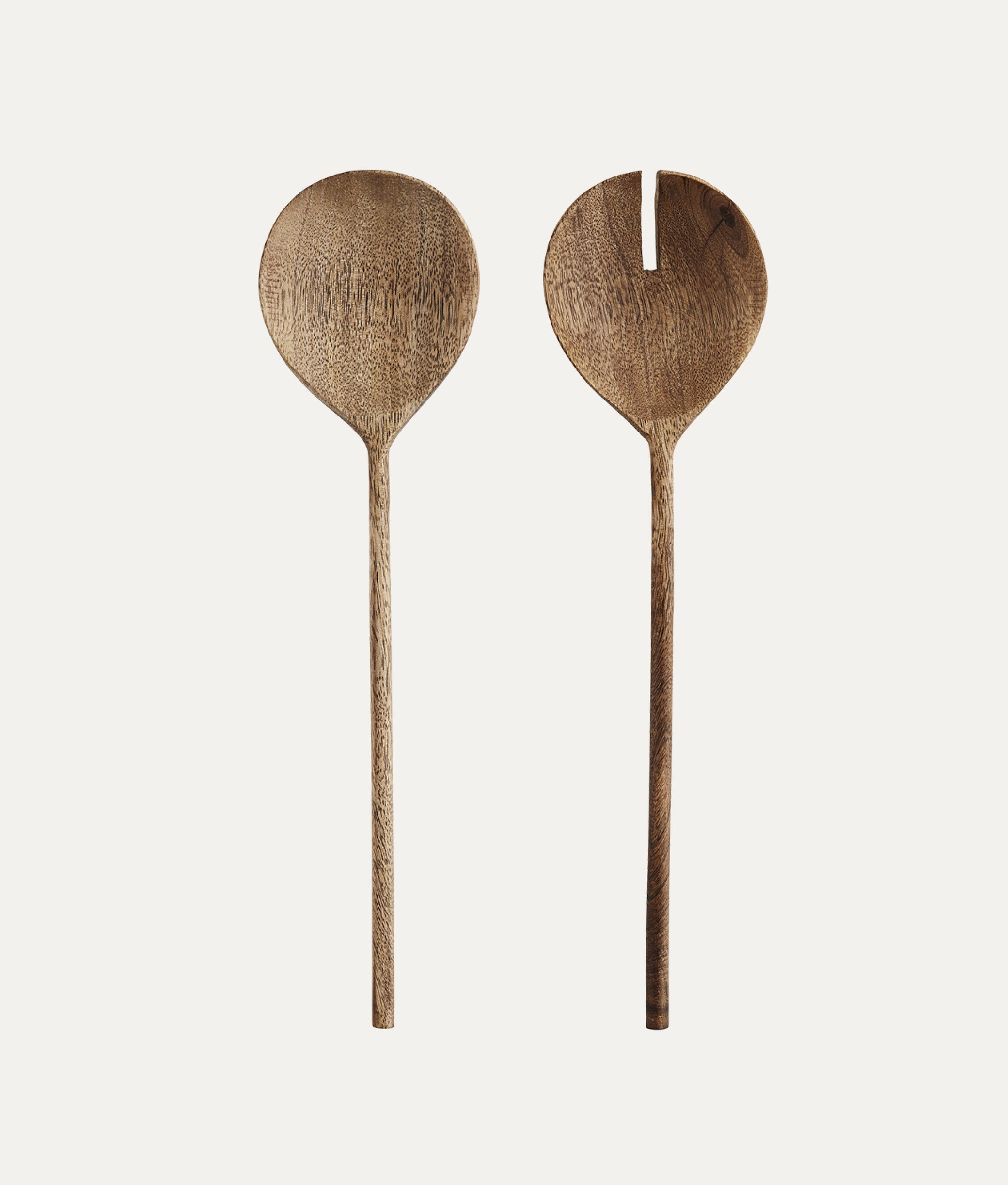 Mango Wood Round Salad Set