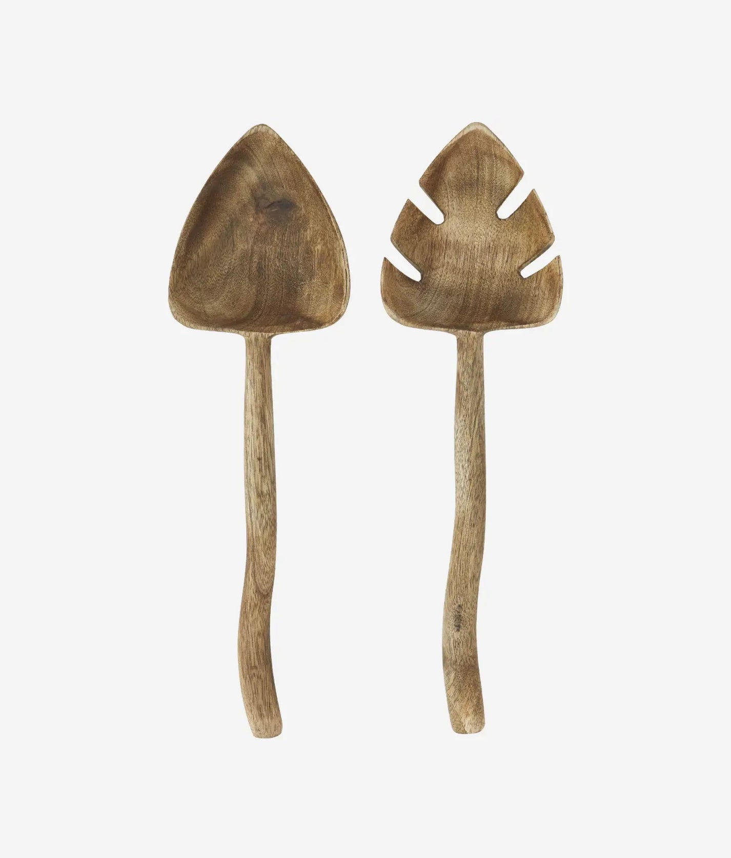 Leaf Mango Wood Salad Set