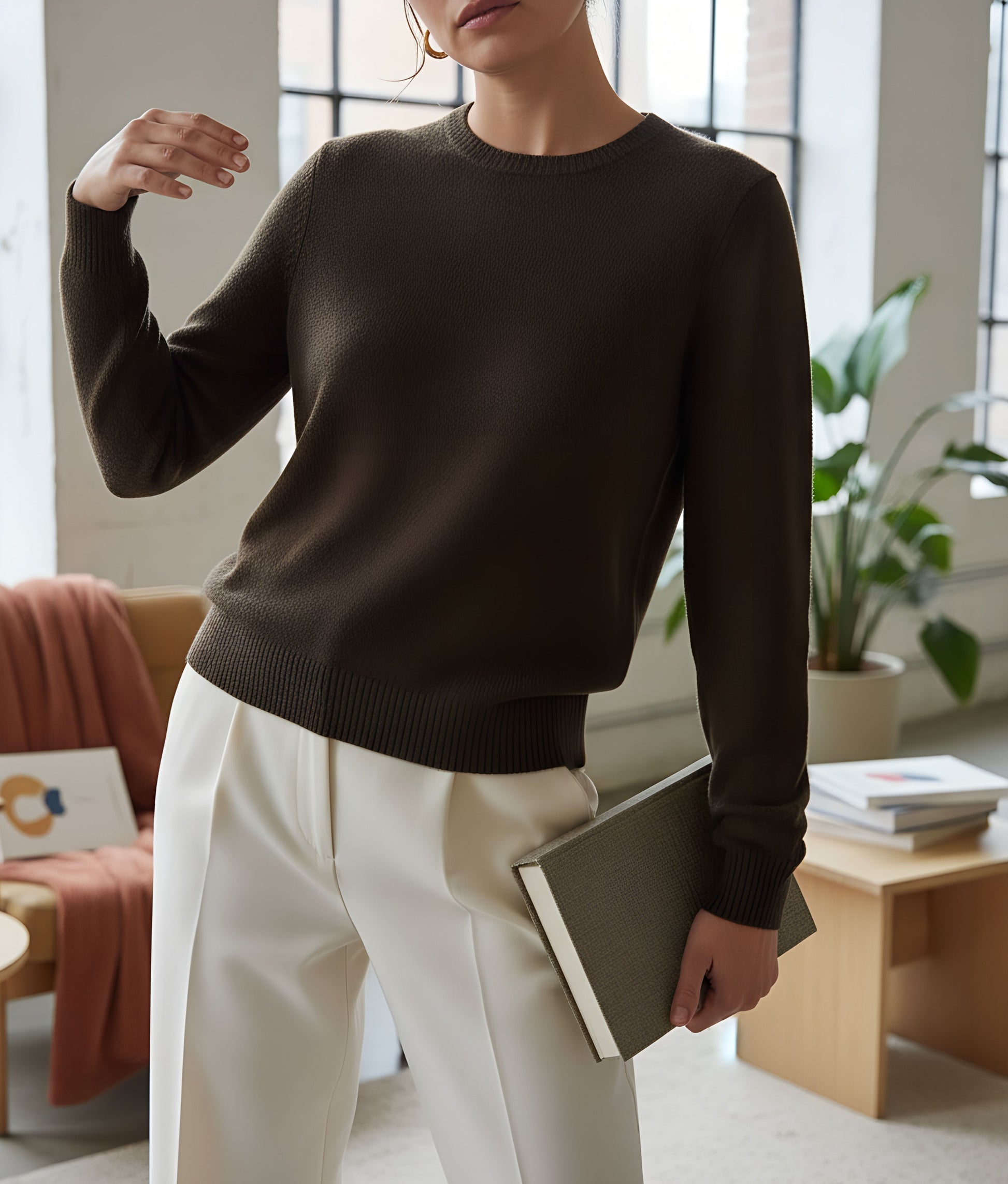 Brown Wool Pullover