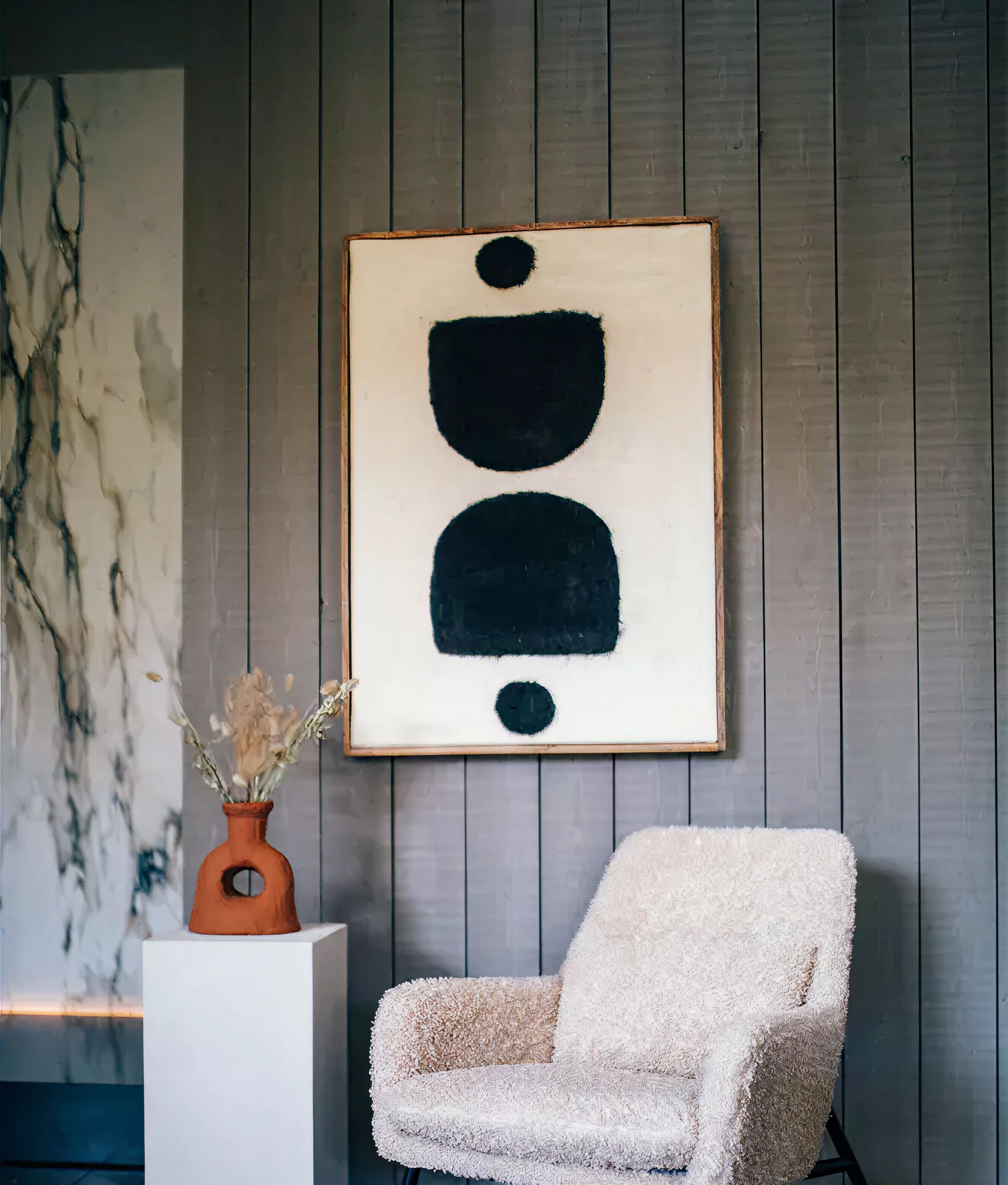 Wooly Canvas with Wood Frame