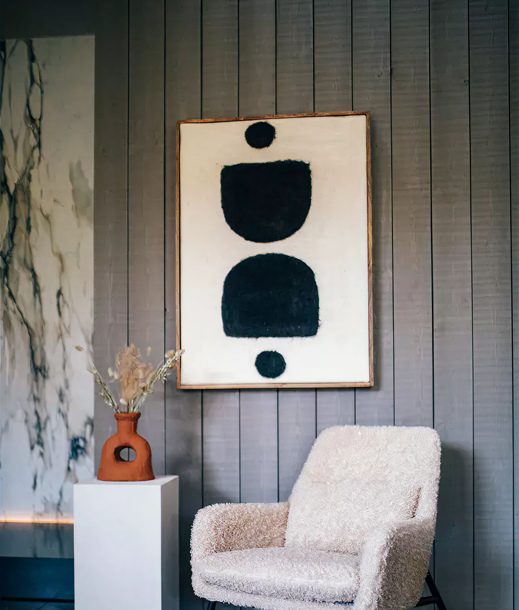 Wooly Canvas with Wood Frame