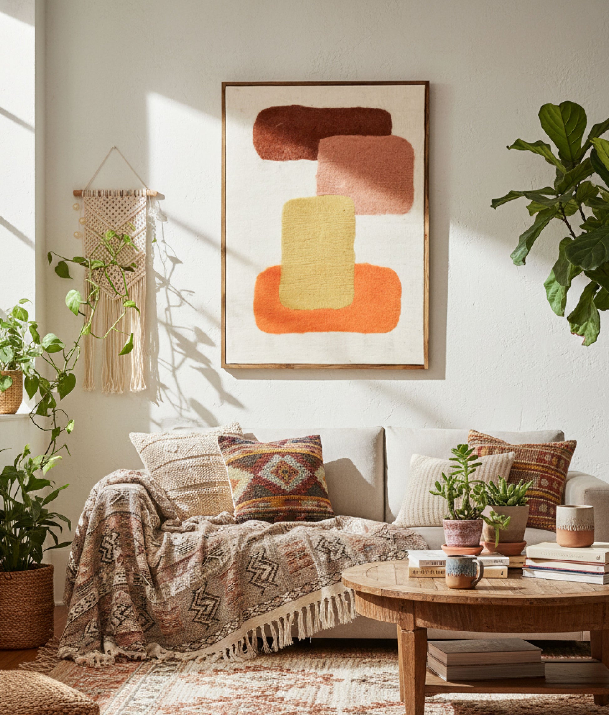 Wooly Canvas with Wood Frame
