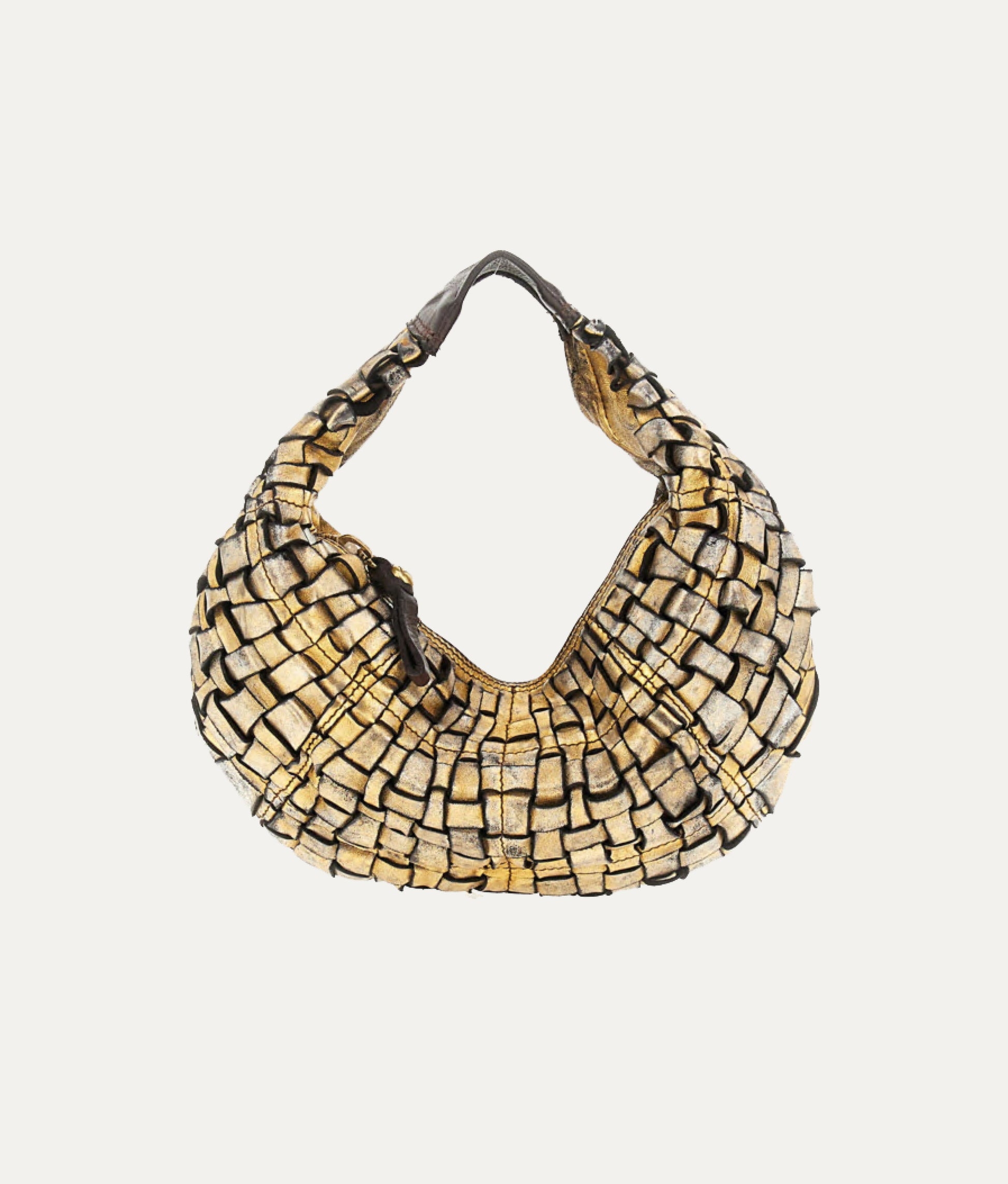 Shoulder Golden Woven Bag