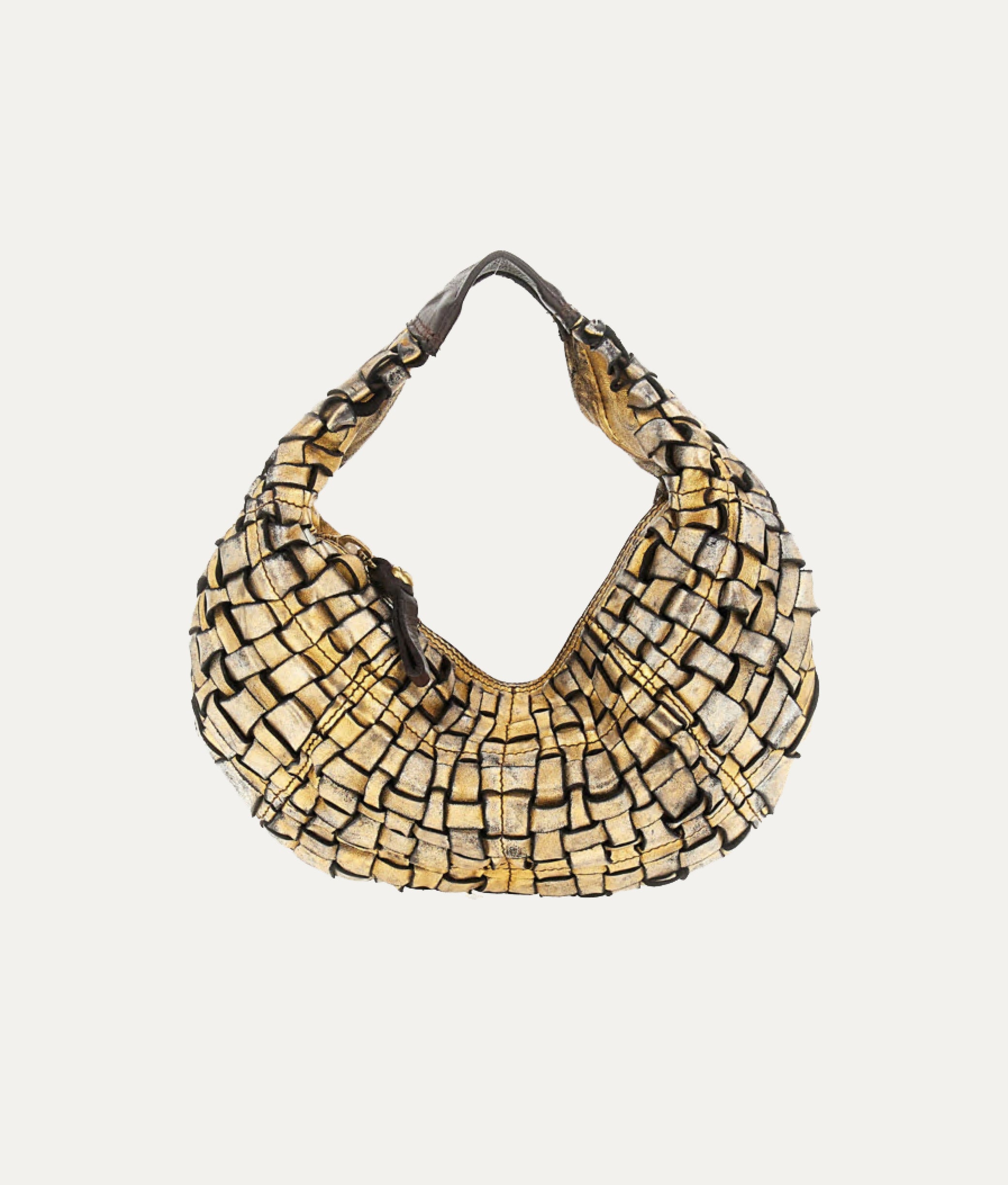 Shoulder Golden Woven Bag