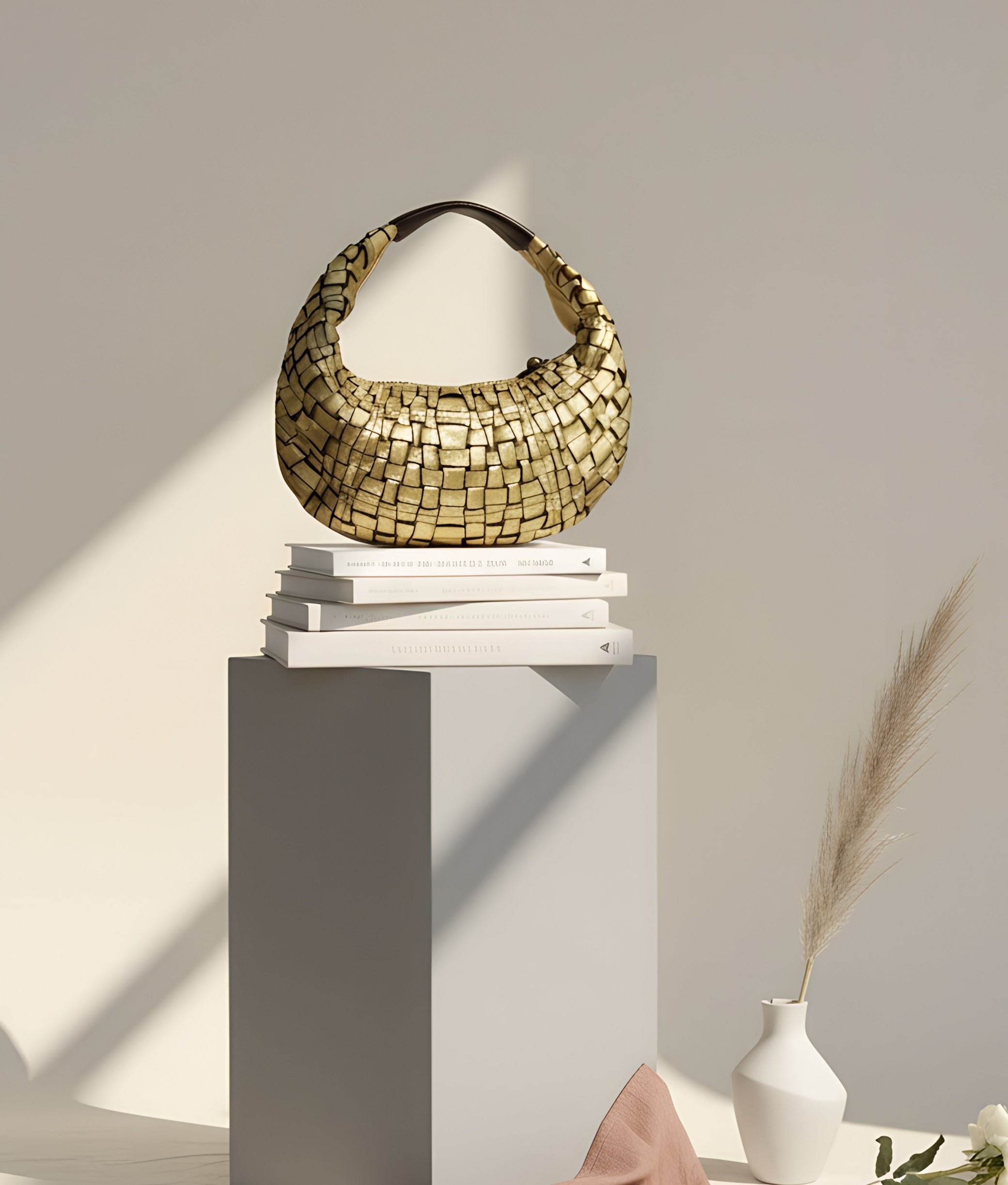 Shoulder Golden Woven Bag