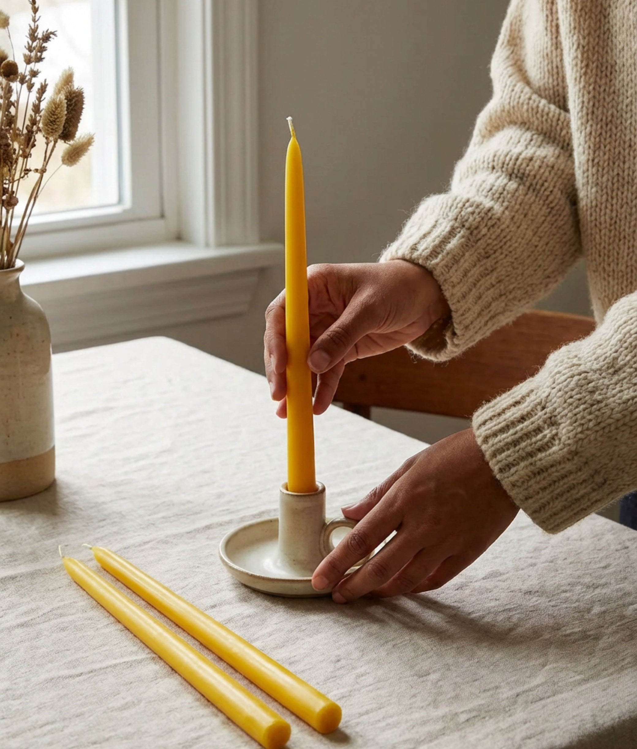 Yellow Coloured Candles