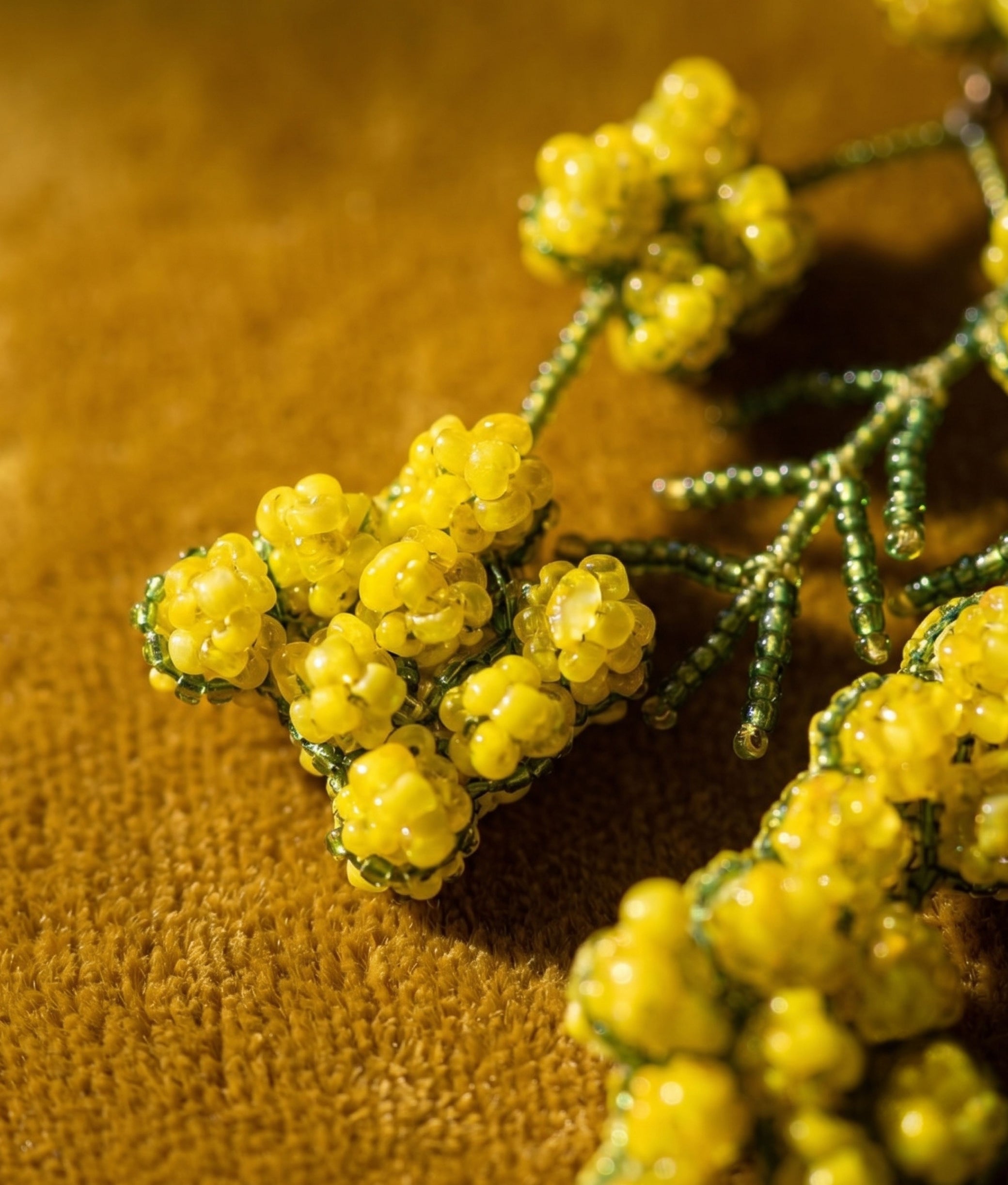 Yellow Mimosa Earrings