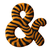 Tiger stripe ampersand