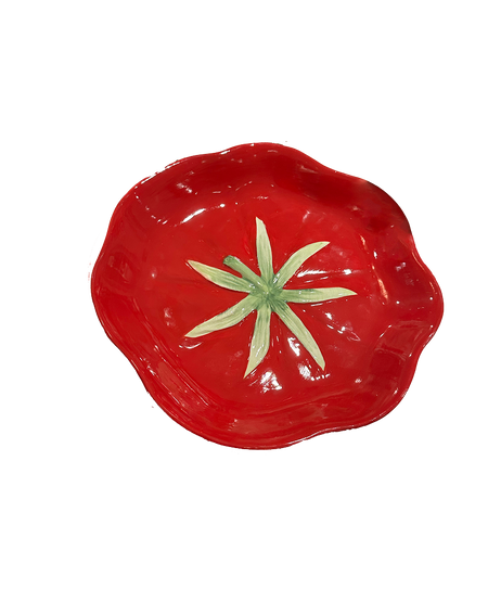 Stylised red tomato or flower